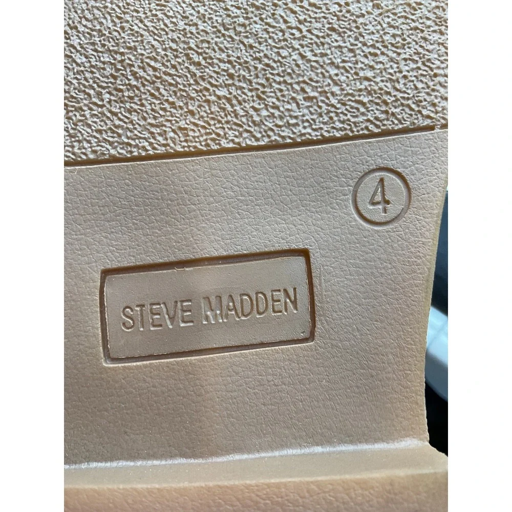 Steve Madden Jumble Kids Wheat Combat Boots Side Zip Size 4 SF2567-0325